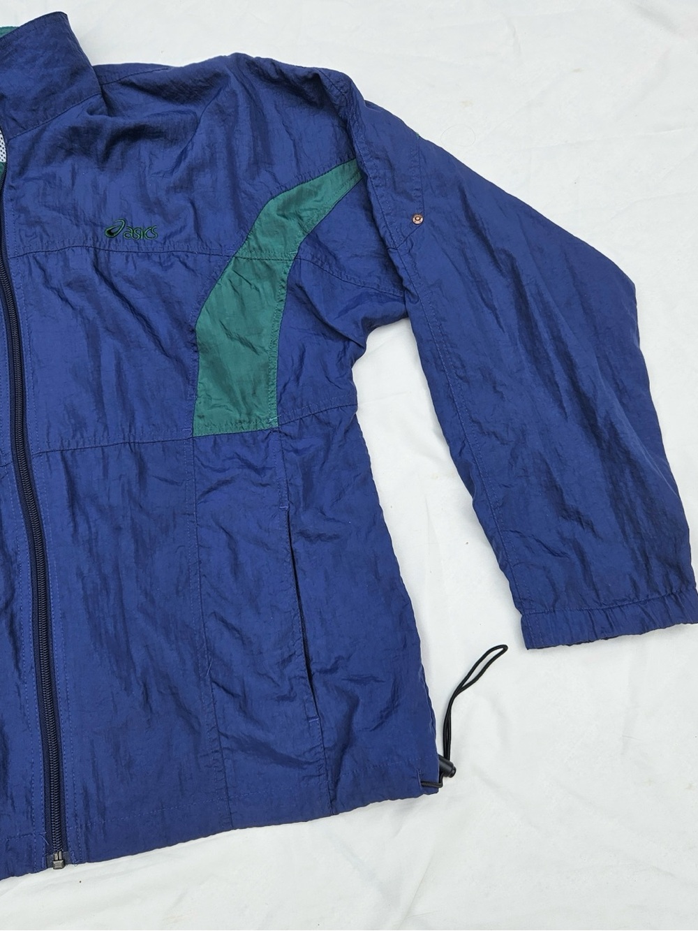 VINTAGE Asics Zip-Up Windbreaker Jacket - Picture 2 of 16
